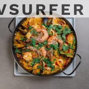 black cooking pan on stove