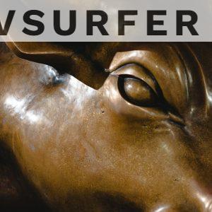a close up of a statue of a bull